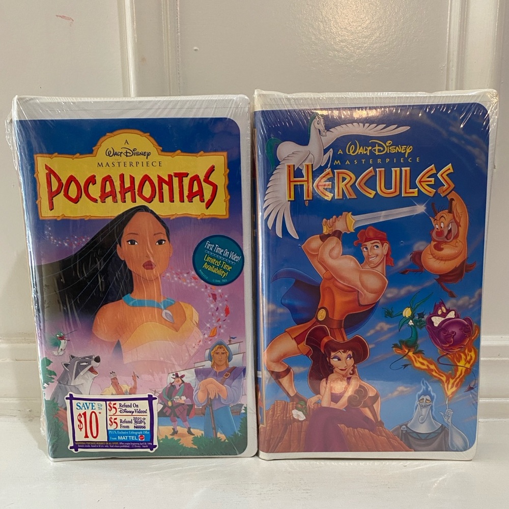 Brand New Pocahontas and Hercules VHS Tapes